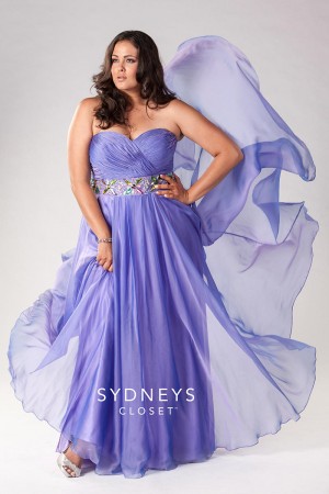 Sydneys Closet SC7129 Plus Size Beaded Dress