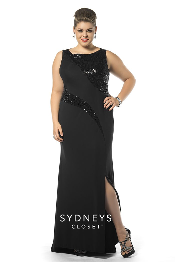 Sydneys Closet SC7157 Signature Prom Dress with Sequins French Novelty