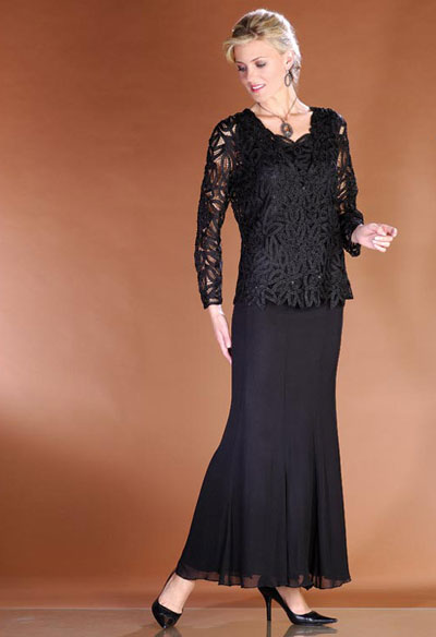 three piece gown