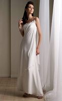 Size 12 Destinations by Mon Cheri Ivory Informal Wedding Dress 111174 image