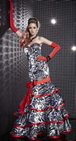 Dramatic Studio 17 Tiger Print Tiered Mermaid Evening Dress 12261 image