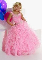 Size G10 Emerald Tiffany Princess Girls Ruffle Pageant Dress 13265 image