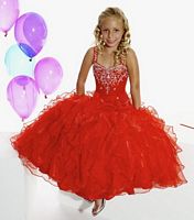 Size G6 Purple Tiffany Princess Girls Organza Pageant Dress 13267 image