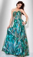 2011 Prom Dresses Jovani Strapless Print Prom Dress 1448 image