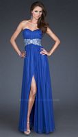 La Femme Pleated Chiffon Prom Dress 16900 image
