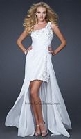 GiGi Chiffon Cocktail Prom Dress with Long Chiffon Overlay 17218 image