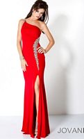 Jovani Long Sexy One Shoulder Prom Dress 1765 image