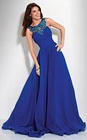 Ornate Beaded Neckline Jovani Prom Dress 1799 image