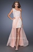 Size 4 Lavender La Femme 19700 High Low Dress with Removable Skirt image