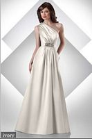Bari Jay Shirred One Shoulder Long Destination Wedding Dress 2018 image