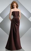 Bari Jay Long Side Gathered Bridesmaid Dress 202 image