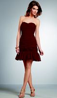 Jordan Short Chiffon Bridesmaid Dress with Roses and Flounce 227 image