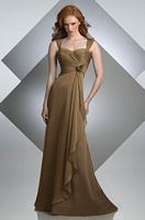 Size 12 Bari Jay Bronze Iridescent Chiffon Long Bridesmaid Dress 233 image