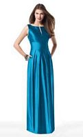 Sleeveless Dessy Collection Silk Shantung Long Bridesmaid Dress 2819 image