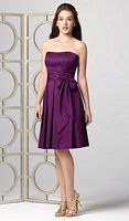Dessy Collection Cocktail Length Bridesmaid Dress with Pockets 2857 image