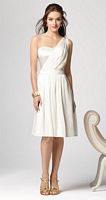 Dessy Collection One Shoulder Cocktail Length Bridesmaid Dress 2862 image