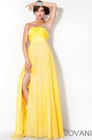 Jovani Long Criss Cross Beaded Prom Dress 3005 image