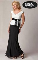 Size 18 Off White and Black Ursula Mother of the Bride Dress 31224 image