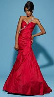 Satin Rouge Jewel One Shoulder Prom Dress 3476 by Alyce image