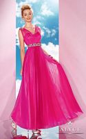 Size 14 Navy-Turq Alyce 35614 BDazzle V Neck Tulle Evening Dress image