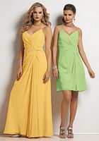 Size 14 Lime Apple Jordan Knee Length Chiffon Bridesmaid Dress 369K image