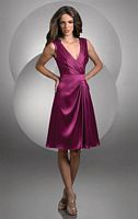 Size 12 Raspberry Bari Jay Cocktail Length Bridesmaid Dress 430 image