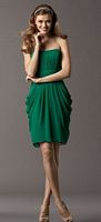 Size 8 Emerald Watters 4510 Crinkle Chiffon Short Bridesmaid Dress image