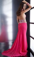 Size 2 Jasz Boldly Sexy Fuchsia Prom Dress with Waterfall Back 4557 image