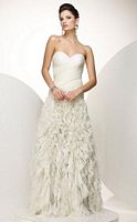 Black Label by Alyce Chiffon Tulle Feather Ball Gown 5330 image