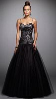 Black Label by Alyce Spaghetti Strap Tulle Ball Gown 5367 image