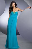 Shimmer Strapless Chiffon Prom Dress 59213 by Bari Jay image