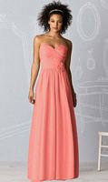 After Six Chiffon Long Bridesmaid Dress with Ruching 6610 by Dessy image