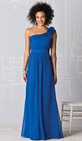 Dessy After Six One Shoulder Bridesmaid Dress with Flowers 6611 image