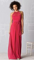 After Six High Neck Long Chiffon Bridesmaid Dress 6613 by Dessy image