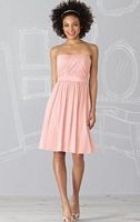 After Six Cocktail Length Lux Chiffon Bridesmaid Dress 6620 by Dessy image