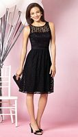 After Six Lace and Satin Short Bridesmaid Dress 6631 by Dessy image
