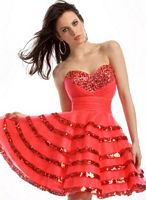Party Time Short Party Dress with Sequin Bands 6650 image