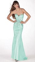 Alyce Paris Crystal Tulle Mermaid Prom Dress 6703 by Alyce Designs image