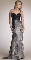 Dave and Johnny Mixed Animal Print Evening Dress 6868 image