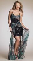 Dave and Johnny Sequin Evening Dress with Sheer Animal Print 6879 image