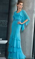 VM Collection Softly Draped Mothers Evening Dress with Jacket 70507 image