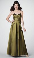 Size 12 Citrine Alfred Angelo Floor Length Bridesmaid Dress 7186 image