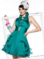 BabyDoll by MacDuggal Short Prom Dress with Ruffle Collar 81200B image