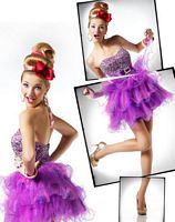 MacDuggal BabyDoll Purple Sequin Pearl Tulle Short Prom Dress 81336B image