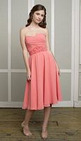 Size 12 Mori Lee Affairs Floral Waist Chiffon Bridesmaid Dress 885 image