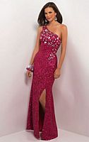 Size 4 Fuchsia Blush by Alexia Sexy One Shoulder Evening Dress 9534 image