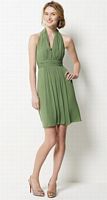 Watters Short Crinkle Chiffon Bridesmaid Dress with Pleating 9558 image
