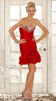 Black by Blush Short Homecoming Dress with Beads and Flowers C045 image