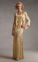 Champagne Silk Burnout Capri by Mon Cheri 2pc Evening Dress CP21020-3 image