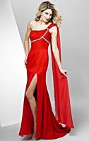 One Shoulder Chiffon Signature by Landa Pageant Dress GB602 image